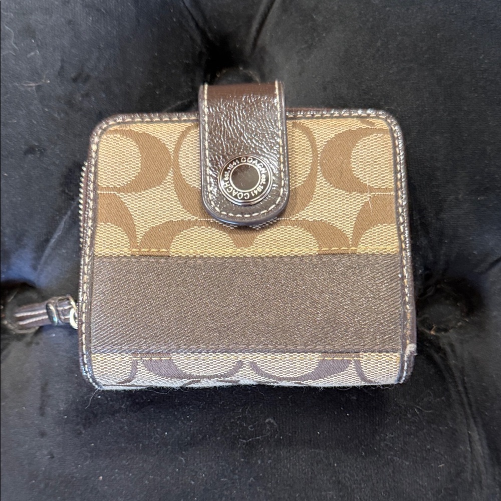 Coach Brown and Tan Wallet